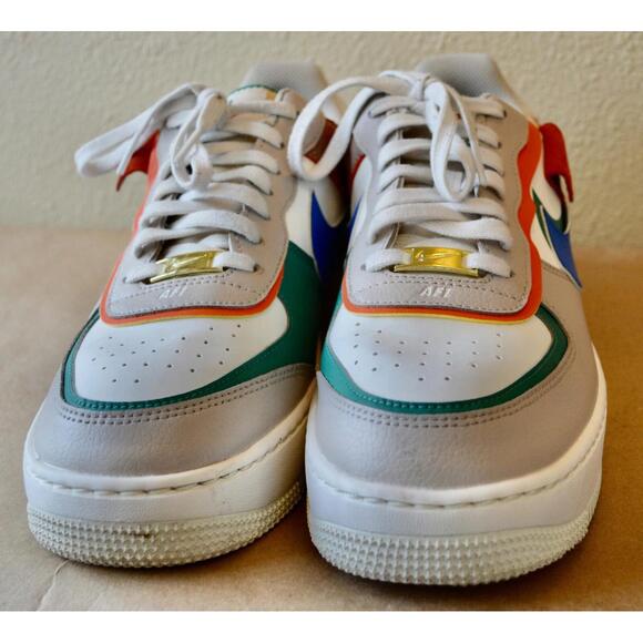 Size 11.5 - Nike Air Force 1 Shadow Sail Signal Blue Green W - Picture 2 of 9